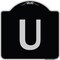 Signmission Sign with Letter U Heavy-Gauge Aluminum Architectural Sign, 18" x 18", BS-1818-22924 A-DES-BS-1818-22924 - alternate 1